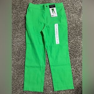 Rafaella Bright Green Straight-Leg Pants